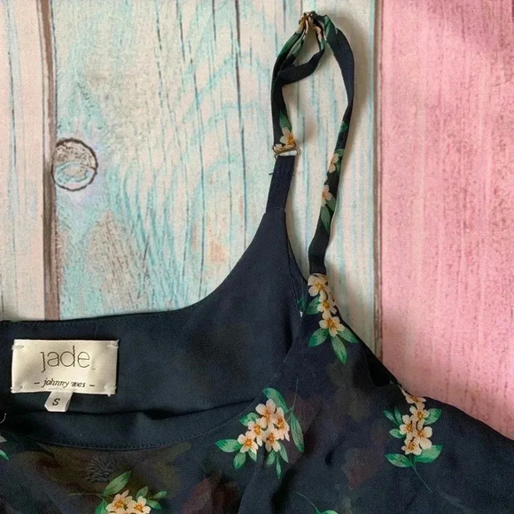 Jade by Johnny was lightweight flowy spaghetti strap maxi dress size small - Picture 12 of 12